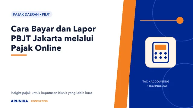 Cara Bayar dan Lapor PBJT Jakarta melalui Pajak Online