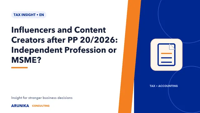 Influencers and Content Creators after PP 20/2026: Independent Profession or MSME?