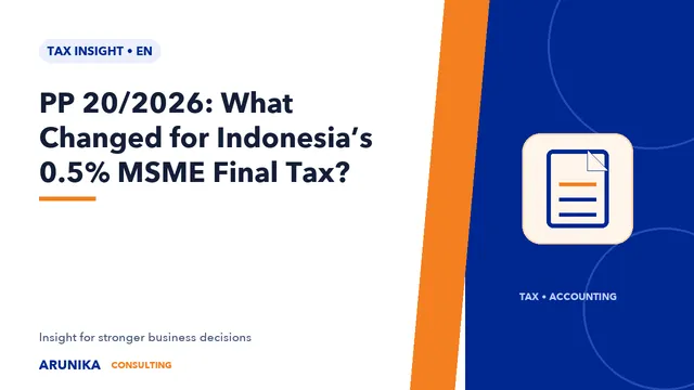 PP 20/2026: What Changed for Indonesia’s 0.5% MSME Final Tax?