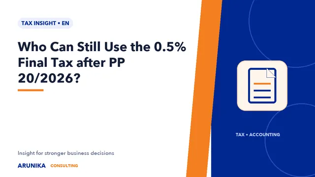 Who Can Still Use the 0.5% Final Tax after PP 20/2026?