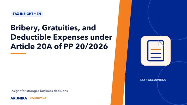 Bribery, Gratuities, and Deductible Expenses under Article 20A of PP 20/2026