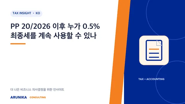 PP 20/2026 이후 누가 0.5% 최종세를 계속 사용할 수 있나