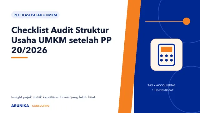 Checklist Audit Struktur Usaha UMKM setelah PP 20/2026